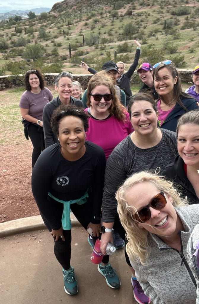 Moms on the Run members at our destination race