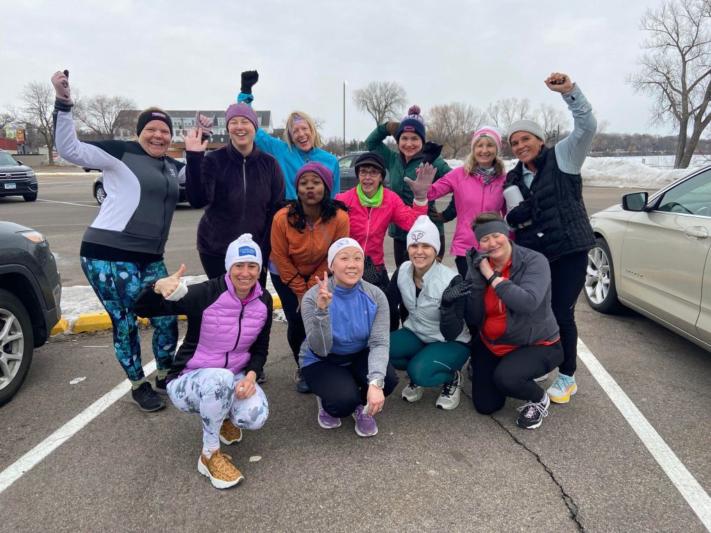 Shoreview runners in winter