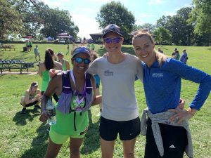 A 10k finisher, Dr. Angela Voight and Carrie Tollefson