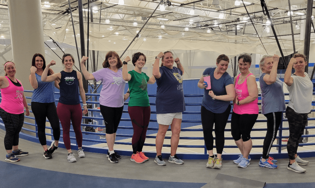 Woodbury MOTRs lined up on a indoor track