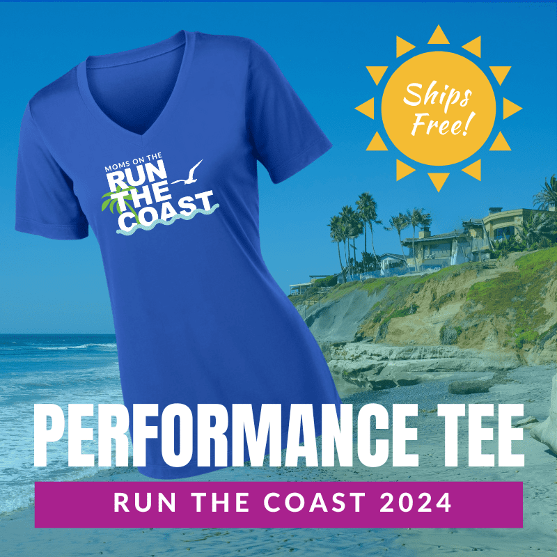 Run the coast destination race performance tee