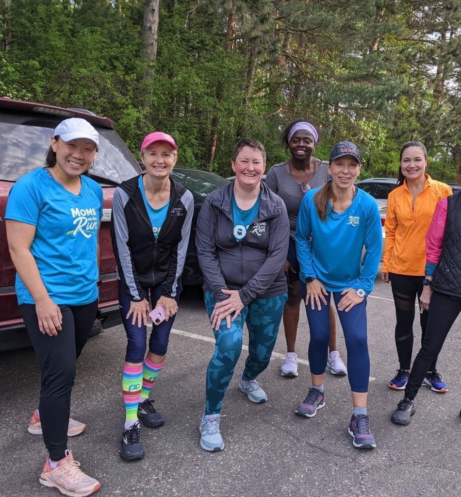 Shoreview Moms on the Run standing in a parking lot