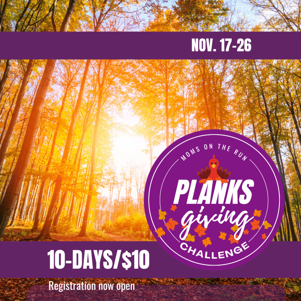 sun through trees with planksgiving logo