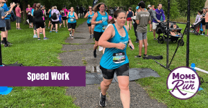 Runners racing to finish line