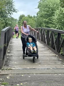 MOTR member pushing stroller
