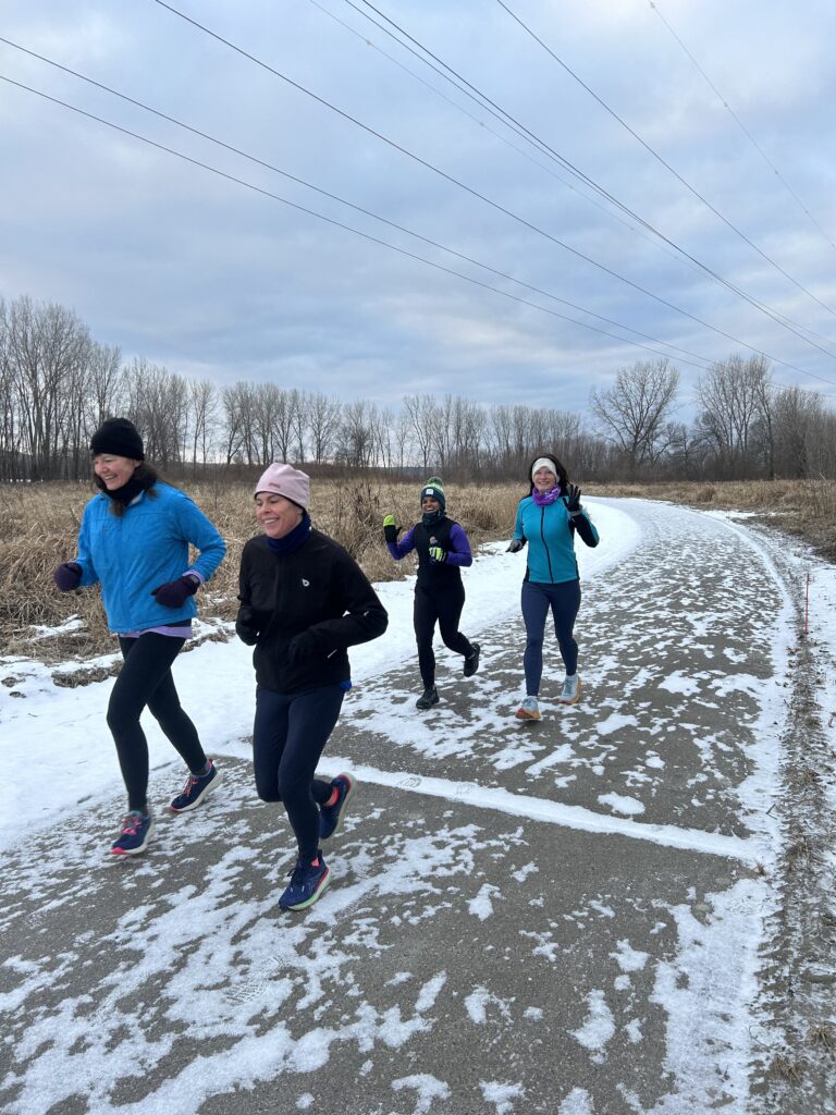 Members running in winter