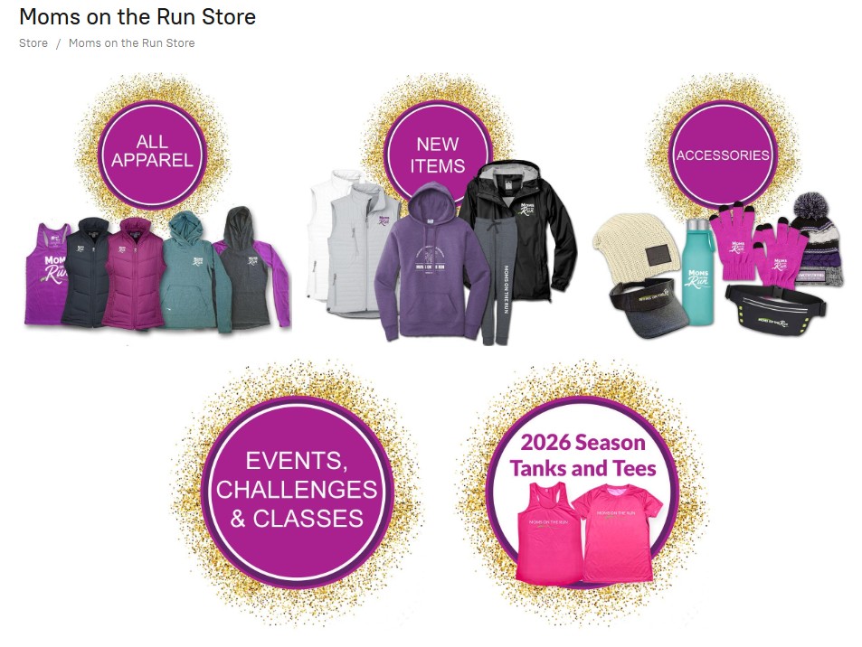 Moms on Run Merchandise store storefront