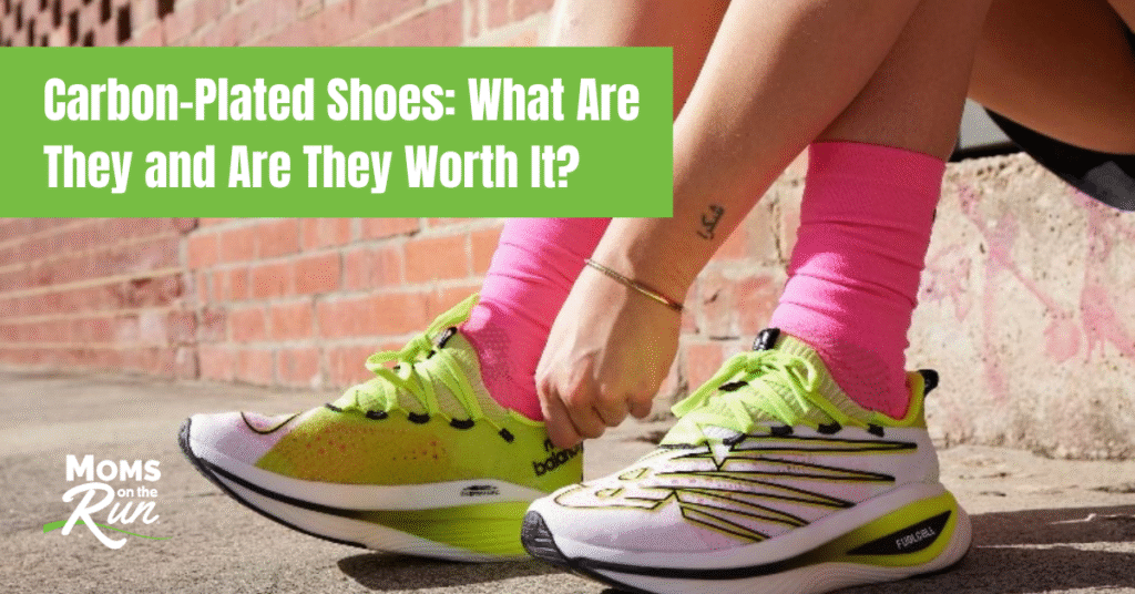 Lime green Carbon-plated shoes