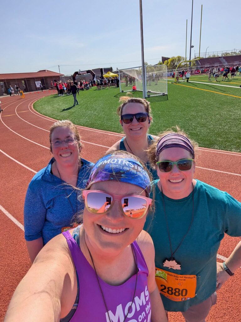Moms at the Maple Grove race