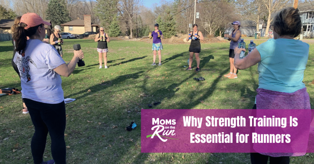 women outside in circle with hand weights