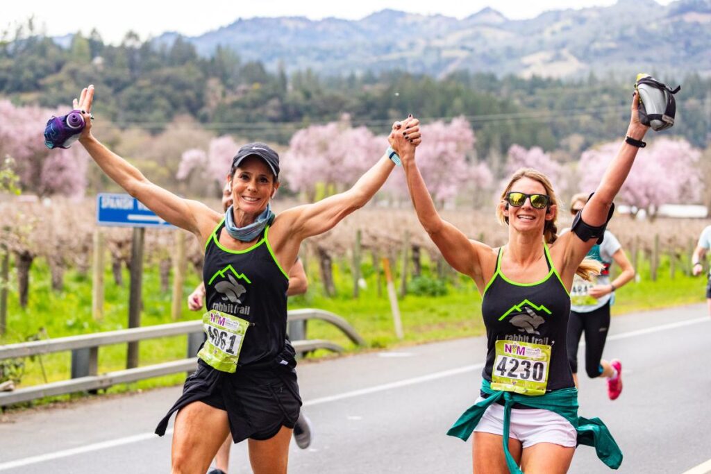 two runners at Napa marathon