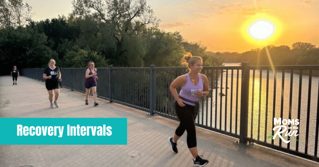 women running with sunset