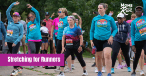 group of runners stretching
