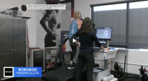 runner training at Human Powered Health treadmill