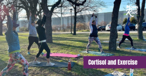 women exercising in park
