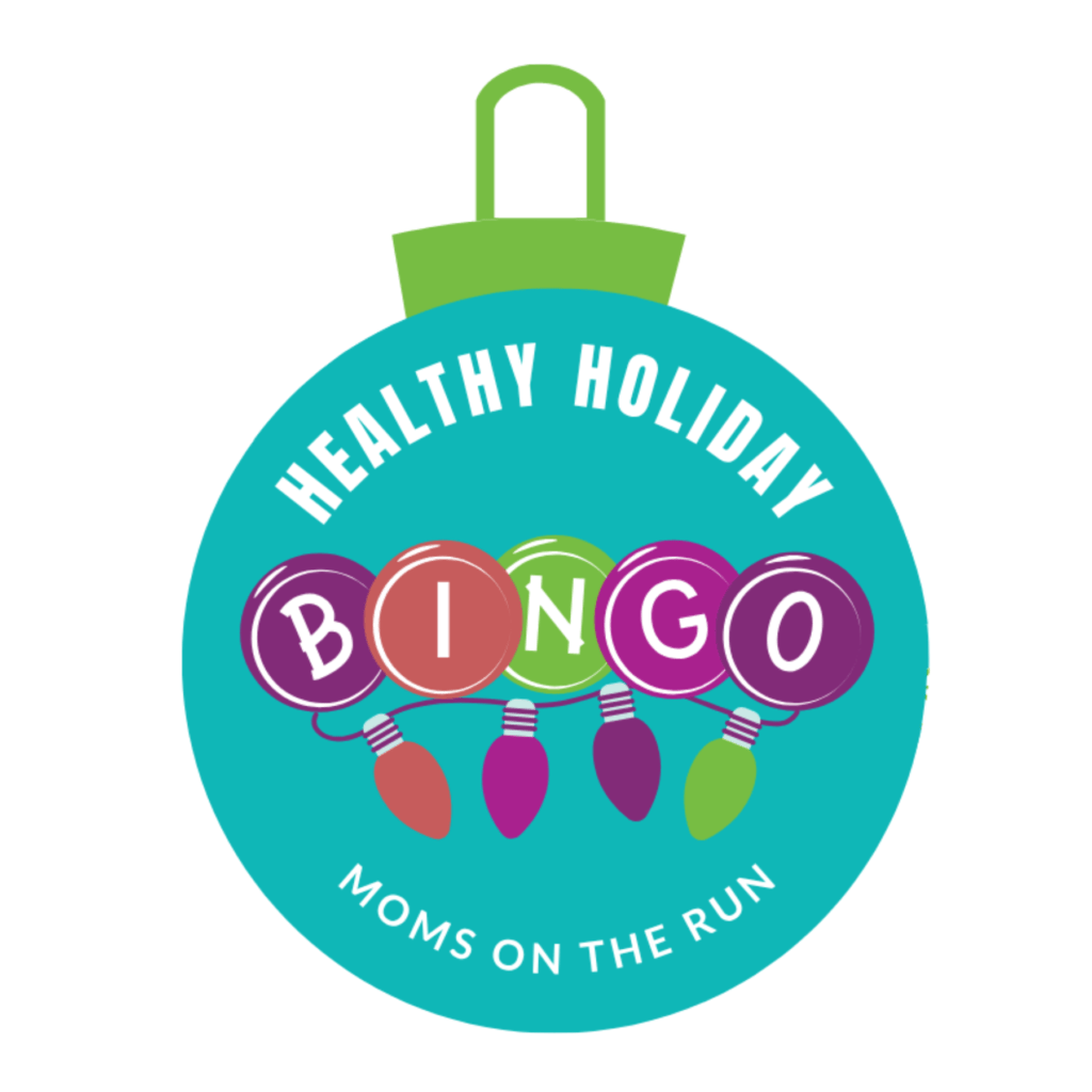 ornament graphic with words Healthy Holiday Bingo