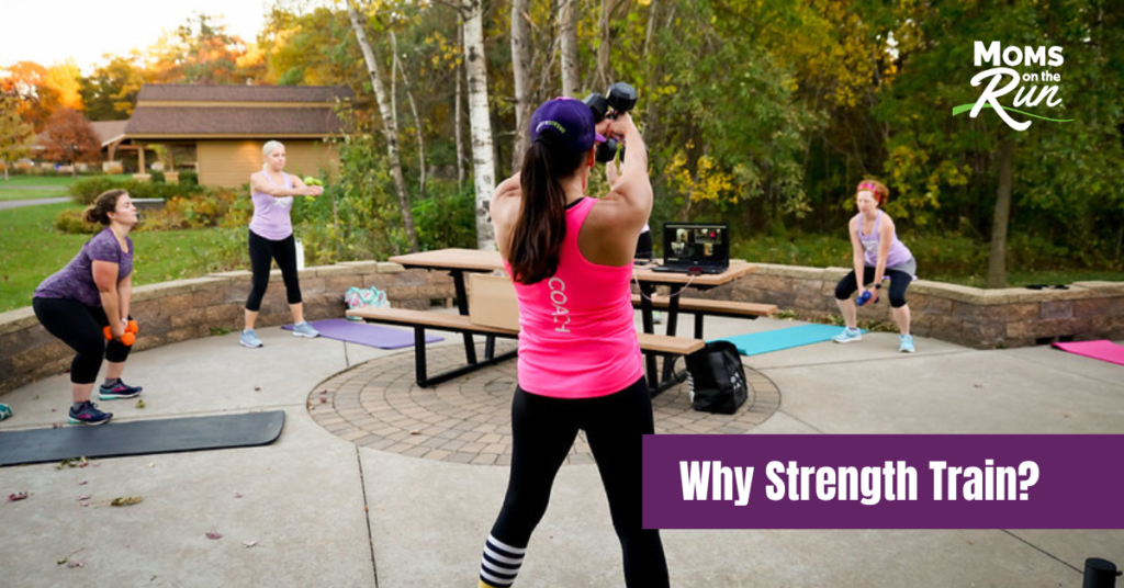women raising dumbbells after run