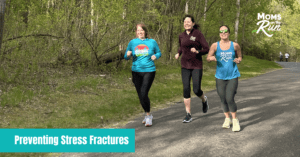 three women running on paved trail