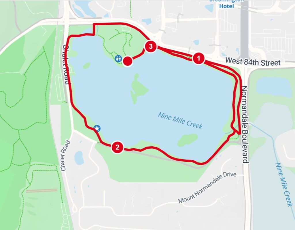 Edina 5K course map