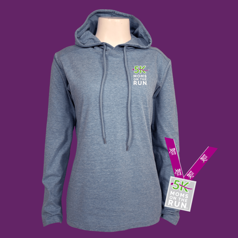 race swag hoodie and medal