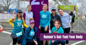 Moms on the Run at finish line of Napa Marathon
